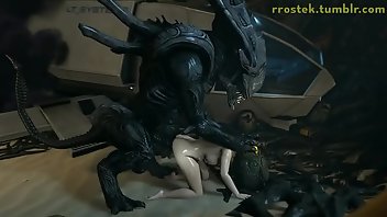 Alien Pussy 3D Doggystyle Deepthroat 