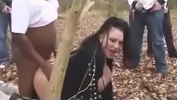 Saggy Tits Cumshot Outdoor Blowjob 