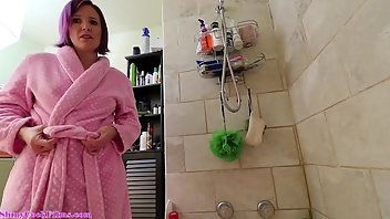 Handjob With Her Son While Bath