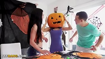 Student fuckfest hard on halloween