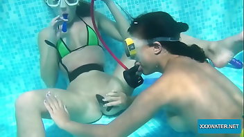 Underwater Brunette Masturbation Orgasm 